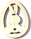 Wooden Decorative Egg Bunny Girl 60x49mm
