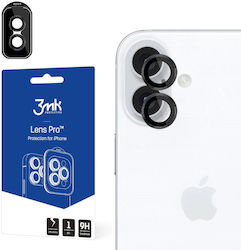 3MK Lens Protection Pro Kameraschutz Gehärtetes Glas Black für das Apple iPhone 16, iPhone 16 Plus
