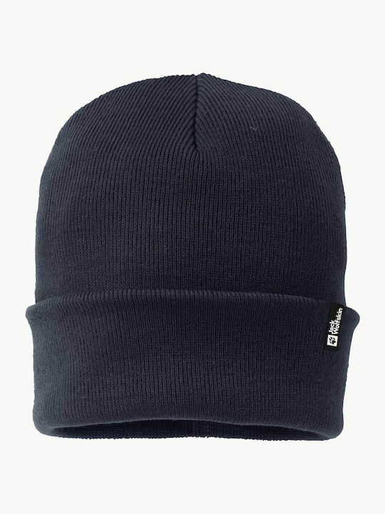 Beanie Unisex Σκούφος με Rib Πλέξη σε Μπλε χρώμα