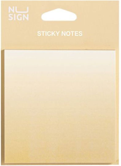Memo Pads Stickers 60 Sheets Ombre Blister 74x74mm Nusign Yellow Deli
