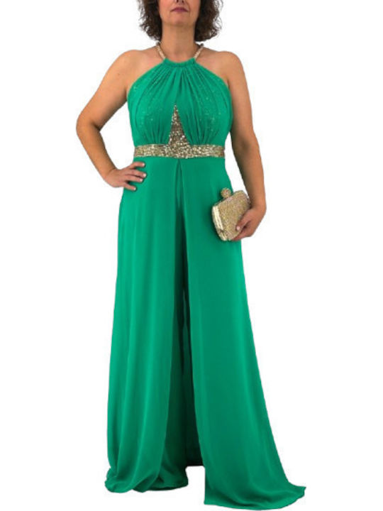 Velur Women's One-piece Suit Green