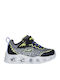 Kids Sneakers with Hoop & Loop Closure & Lights Gray