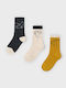 Mayoral Kids' Socks Dinos Mustard 3 Pairs