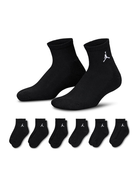 Jordan Kids' Ankle Socks Black 6 Pairs
