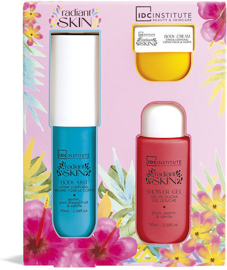 IDC Institute Radiant Skin Σετ Περιποίησης για Καθαρισμό Σώματος & Λάμψη 3τμχ