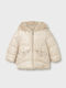 Kids' Quilted Jacket with Hood Beige Skoro