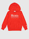 Kids Sweatshirt with Hood and Pockets Red