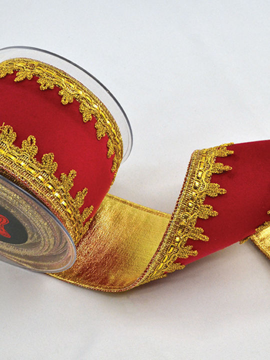 LiebeQueen Christmas Ribbon Red 450x10cm 1pc