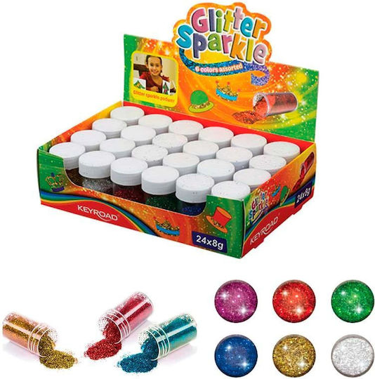 Glitzer Schüttelglas 8 g 6 Farben Grün
