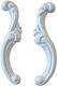 Elastic Decorative Element Set 2 Pieces 15.2x2.7x0.9cm