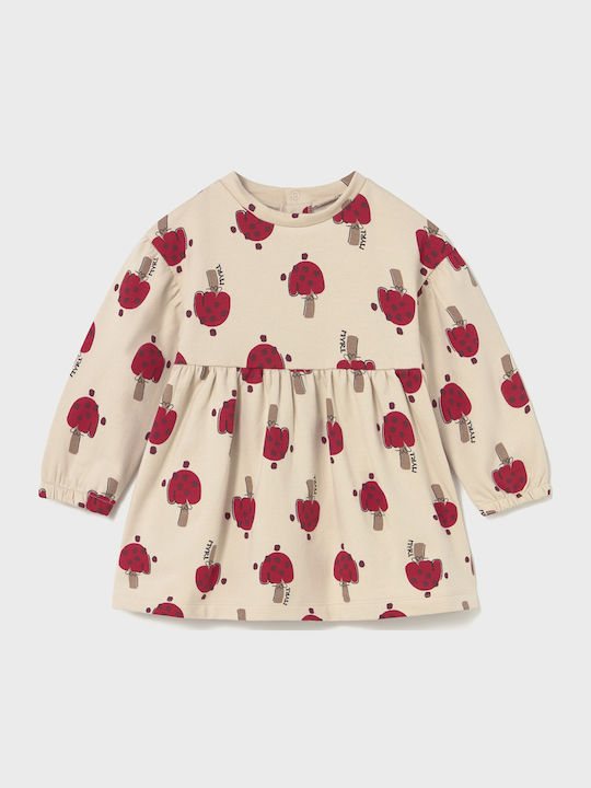 Kinderkleid Mädchenkleider Langärmelig Beige