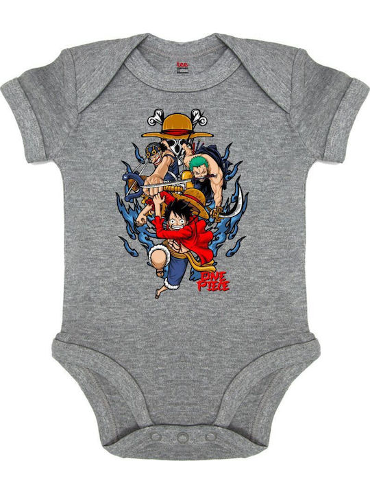 Koupakoupa One Piece Mâneca scurta Grey Melange