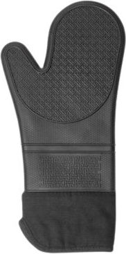 Fireproof Oven Mitt Silicone Black 1pcs