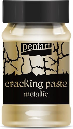 Pentart Metallic Crackle Paste Dark Gold 100ml