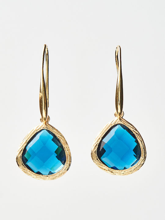 The Gem Stories Earrings made of Silver Gold Plated with Stones