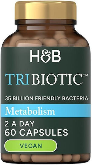 Holland & Barrett Tribiotic Συμπλήρωμα με Προβιοτικά 20mg 60 κάψουλες Πράσινο Τσάι