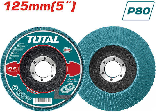 Total Polyptiro Polishing Disc 125mm P80 Inox Tac641253