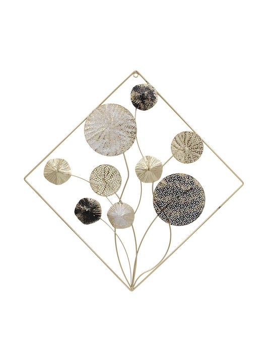 Keskor Geometric Wall Decor Element Made of Metal 45x45cm