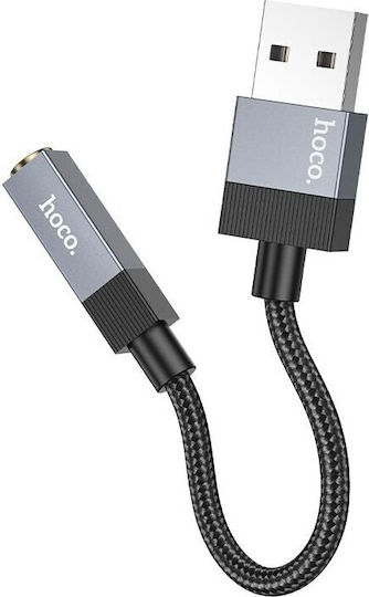 Hoco Μετατροπέας USB-A male σε USB-A / 3.5mm male 1τμχ 306344