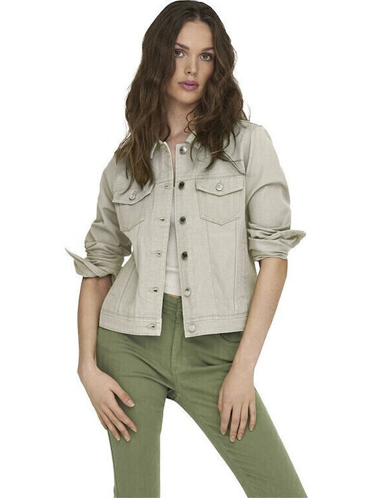 Only Lang Damen Jeansjacke Oil Green 15318398 Skroutz Germany