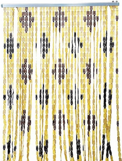 Sidirela Leaflet Plastic Door Curtain Beige 140x230cm Ε-0256