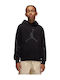 Fleece Lined Kids Sweatshirt With Hood And Pockets Black Jumpman