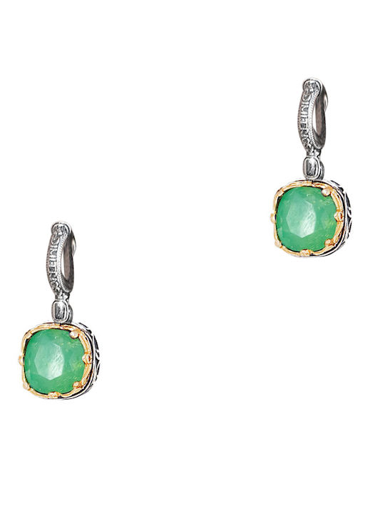 Dimitrios Exclusive Earrings made of Silver Gold Plated with Stones