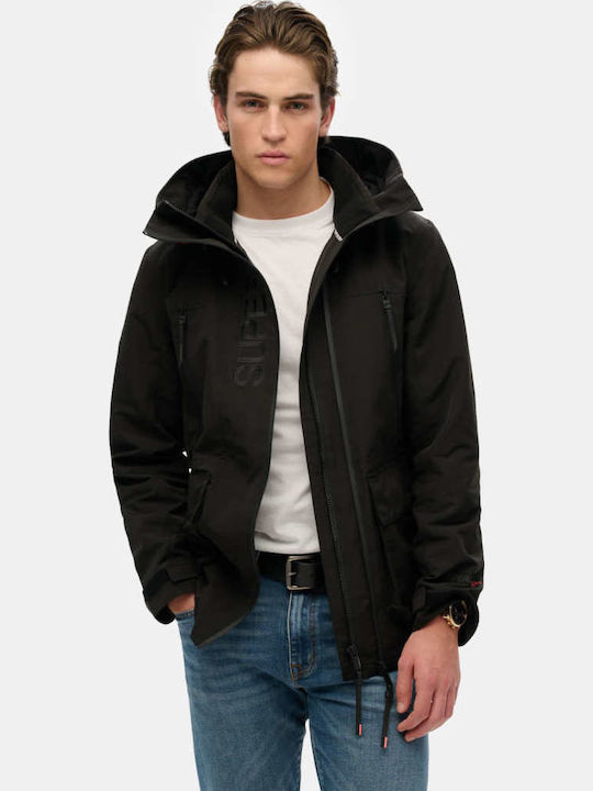 Superdry Μπουφάν Αντιανεμικό Μαύρο