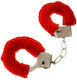Handschellen in Rot Farbe