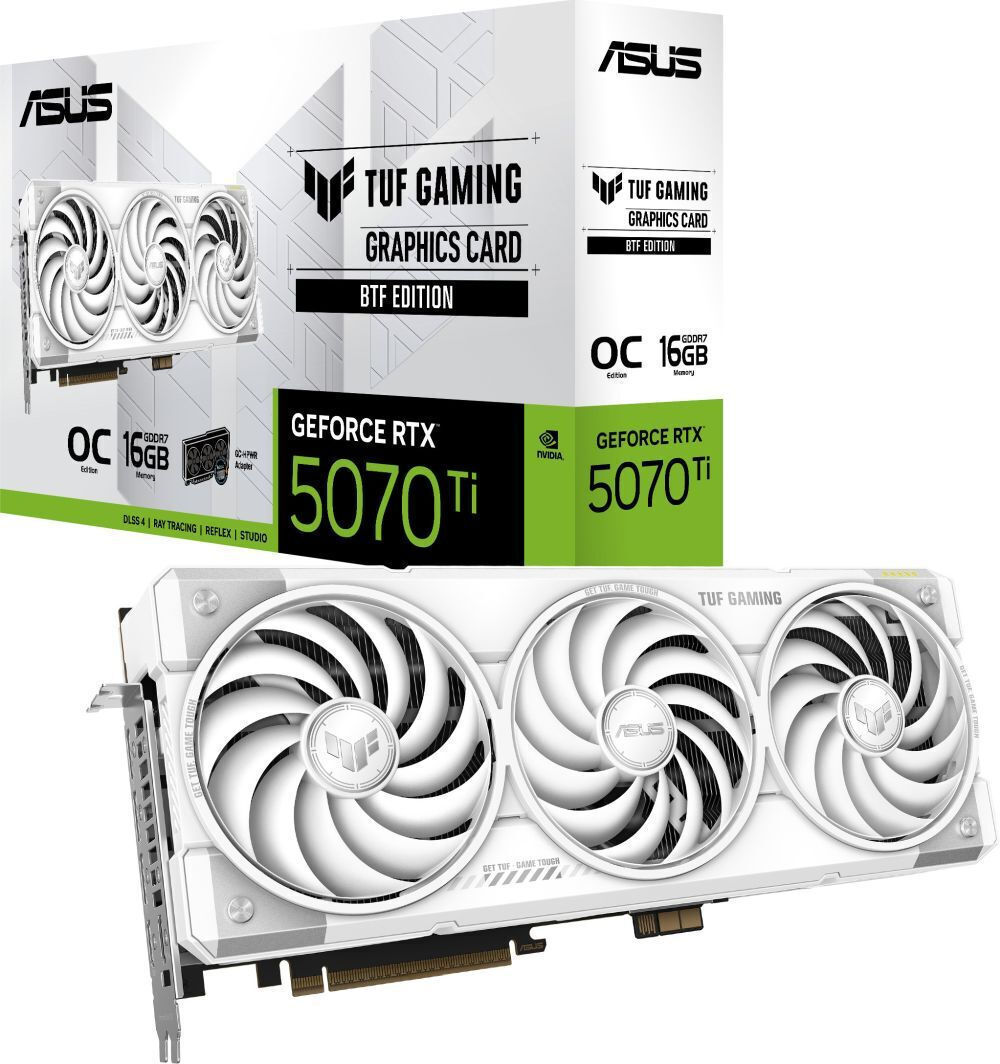 Asus GeForce RTX 5070 Ti 16GB GDDR7 BTF White OC Κάρτα Γραφικών