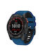 Silicone Strap Quickfit Garmin Fenix 22mm Blue Black