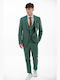 Men's Suit with Vest Green