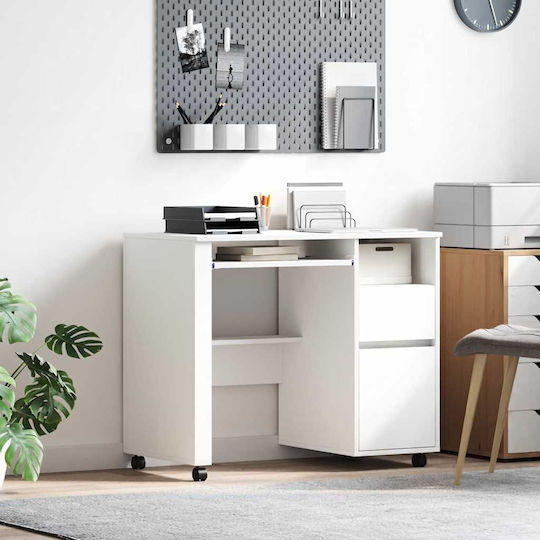 Computer Office Wooden White 91x50x77cm
