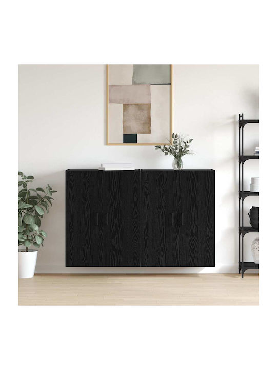 Sideboard Wooden Black Oak 69.5x34x90cm