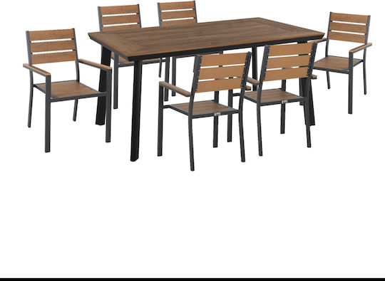 Set Dining 7 Piese Antracit