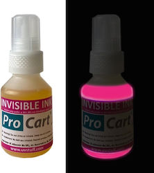 Cerneală Invizibilă UV Magenta Marcaj De Securitate Universal Sticlă 50 Ml