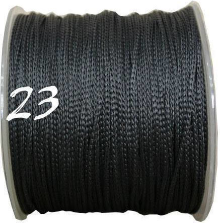 Polypropylene Schnürsenkel Tasche 2mm 150m Rolle 23 Grau
