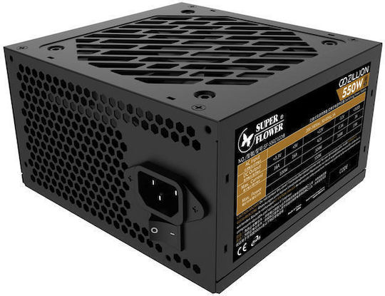 Super Flower Zillion DB 550W Черен Захранващ Блок За Компютър Пълен Кабел 80 Plus Bronze