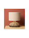 Ostaria Table Lamp from Rope for Socket E27 with Beige Shade and Base