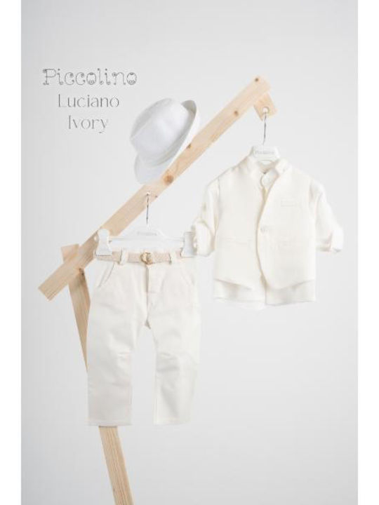 Piccolino Luciano Baptism Suit Ecru