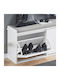 Entry Furniture with Bench White 100x26x46cm