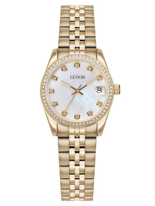 Le Dom Women's Watch with Gold Metal Bracelet