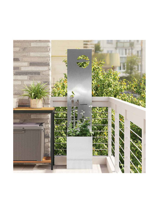 vidaXL Topf Metallisch Silver 32x140cm.