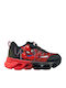 Spiderman Kids Sneakers Anatomic with Scratch & Lights Black