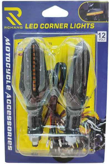 Rchang Φλας Μηχανής Πορτοκαλί Σετ 2τμχ Motorcycle Led Corner Lights 0111656