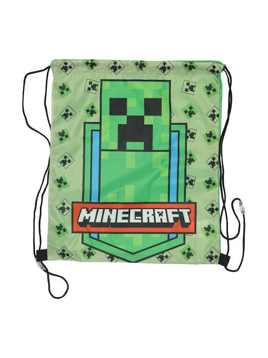 Minecraft Детска чанта Мешка Зелена 40брx35брсм.