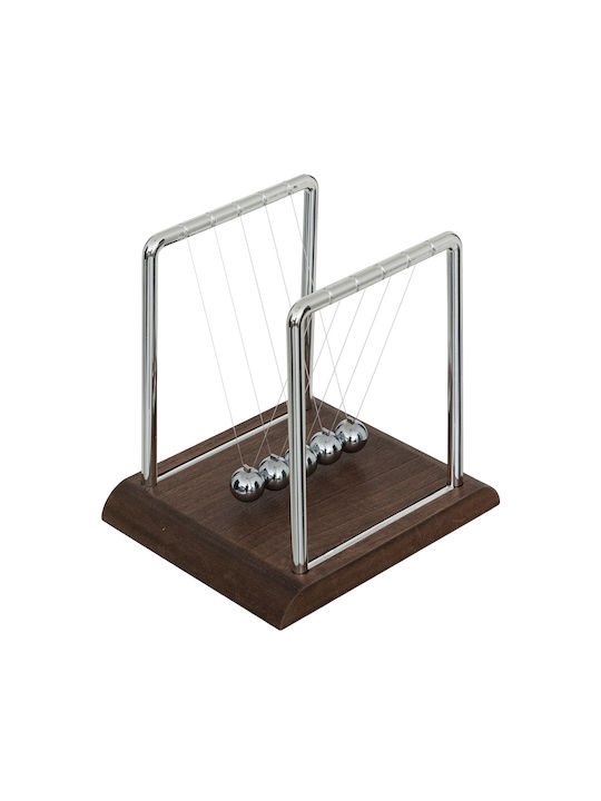 Leagănul Lui Newton Corp Metalic Bază Din Lemn Mdf 17.5x15x18 Cm Aria Trade