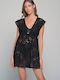 Milena by Paris Damen Kaftan Strand Black