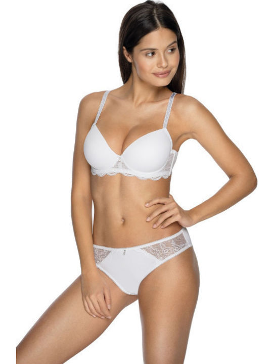 White Sutien cu căptușeală ușoară & cu Baloane