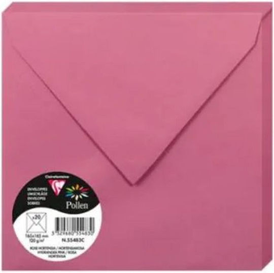 Clairefontaine Σετ Φάκελοι Αλληλογραφίας 20τμχ 16.5x16.5εκ. Ροζ